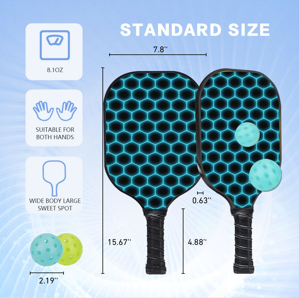 Pickleball Paddles set Glass Fibre 3k T700carbon (2Pcs)