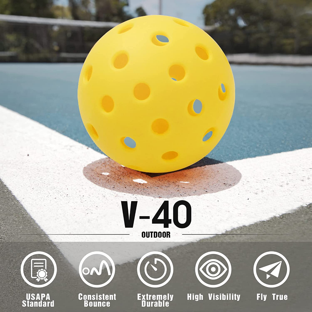 Pickleball Balls 40 Holes (6pcs/1 Pack)