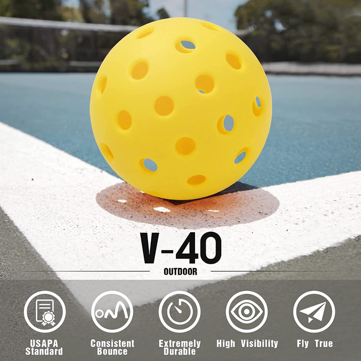 Pickleball Balls 40 Holes (6pcs/1 Pack)