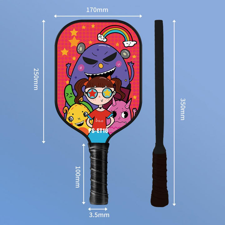 Kids' Pickleball Racket with Cartoon Print